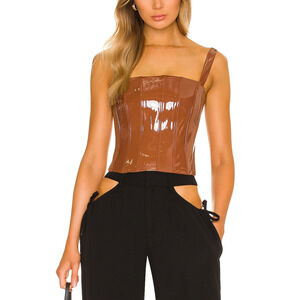 H:Ours 'Ember' Brown Corset Top Size XL